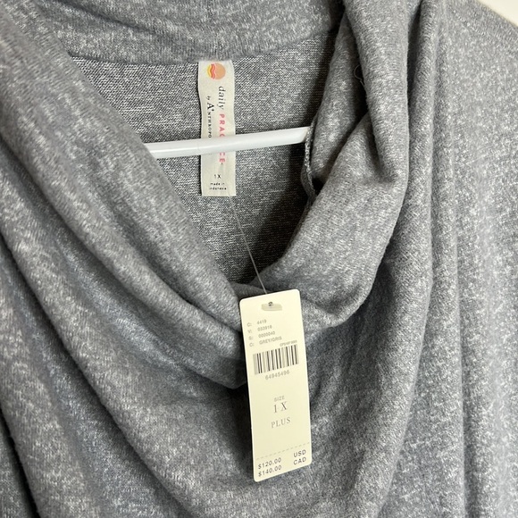 NWT Daily Practice by Anthropologie The Arabella Drapey Dress, gray, soft - Picture 10 of 14